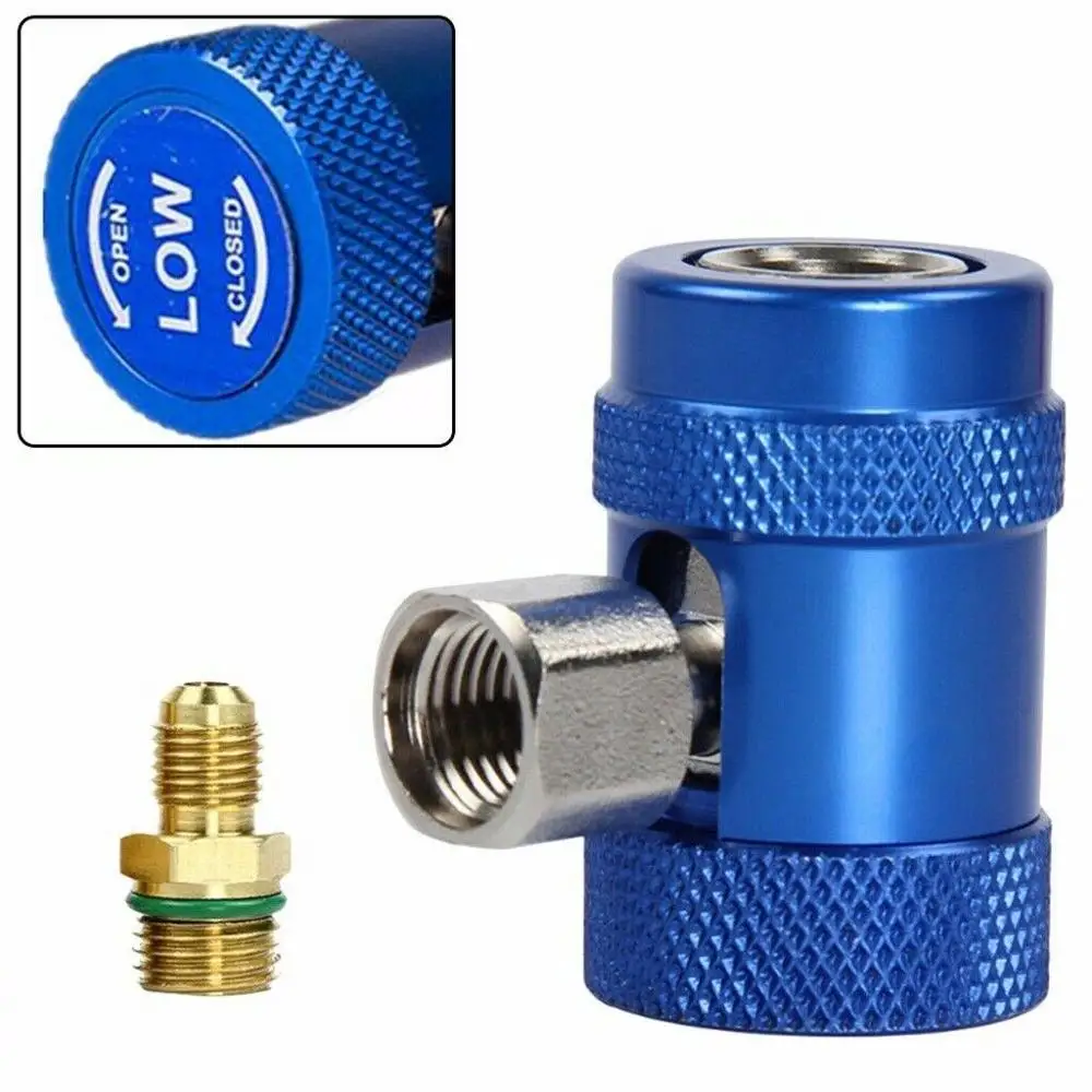 2Pcs Refrigerant Connector Car Auto AC High / Low Side Air Conditioner Replacement Adapter R1234yf for Land Rover Jaguar