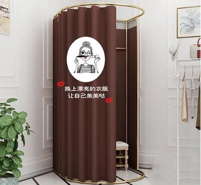 

Store temporary movable fitting room track clothing store landing convenient outdoor changing room display curtain