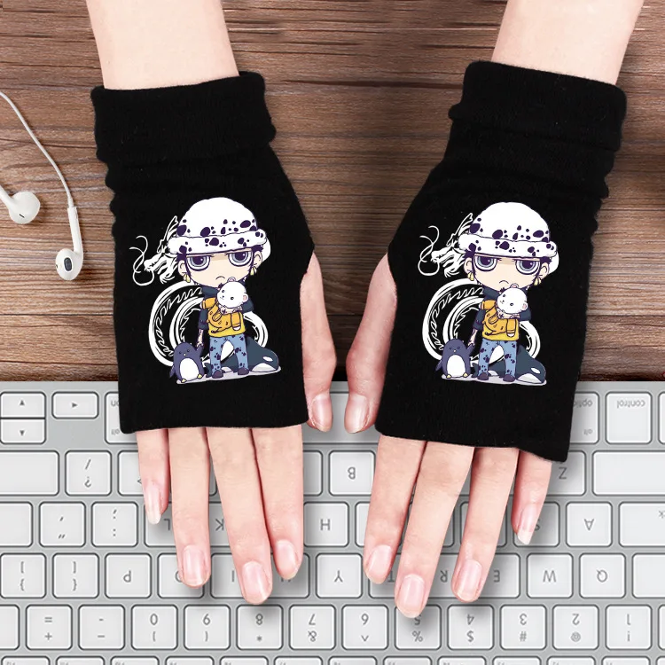 Мультфильм Аниме перчатки Hatsune Miku Demon Slayer Kimetsu no Yaiba один кусок король Аватар Наруто МО дао ЗУ Ши хлопок Половина перчатки