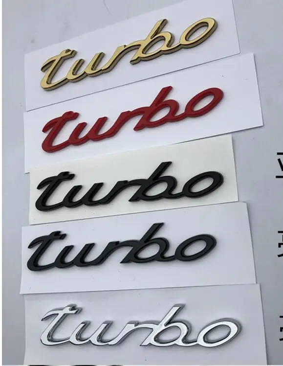 Смешанные 5 цветов, ABS Turbo S GTS 4, автомобильные наклейки, эмблема для кузова, задняя наклейка, внешние аксессуары 718, 911, 996, черный, серебристый, красный, золотой