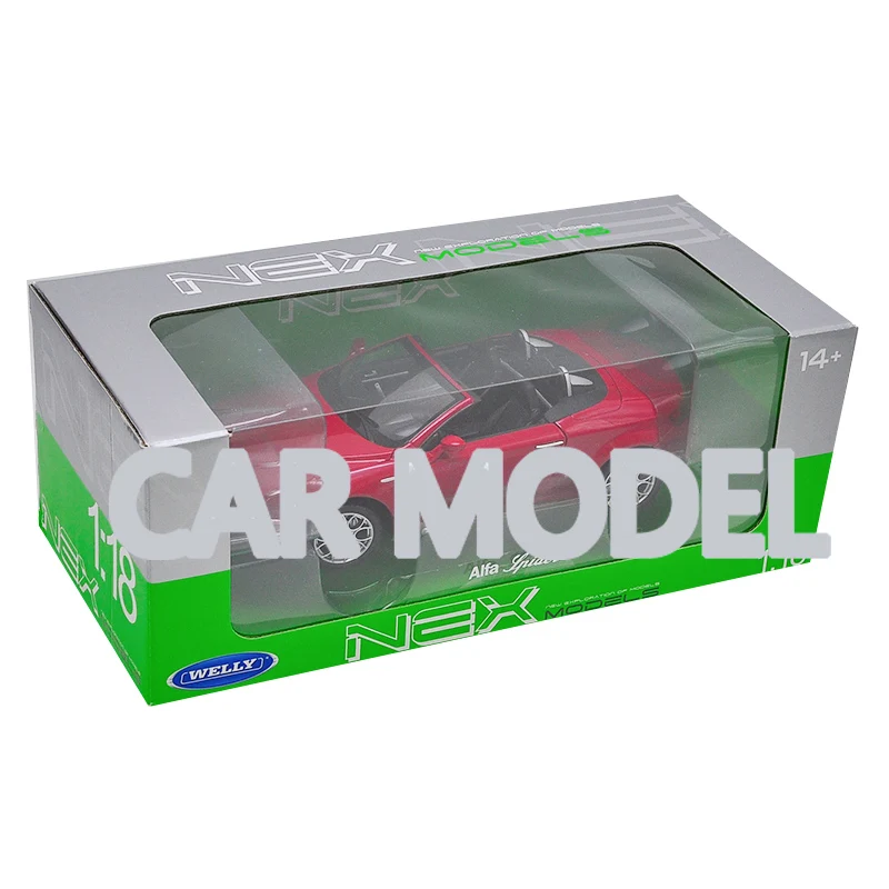 1:18 Масштаб сплава игрушечные транспортные средства Alfa Spider мягкая модель автомобиля Детские игрушечные машинки авторизованный игрушки для детей
