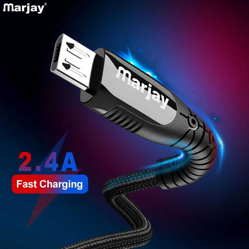 Marjay 3A 2 м микро USB кабель Быстрая зарядка для samsung Galaxy S7 LG V30 передачи данных Android |