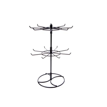 

Multifunctional Metal Necklace Two floors Chain Bracelet Rotation Holder Jewelry Display Stand Rack Hanger home decoration