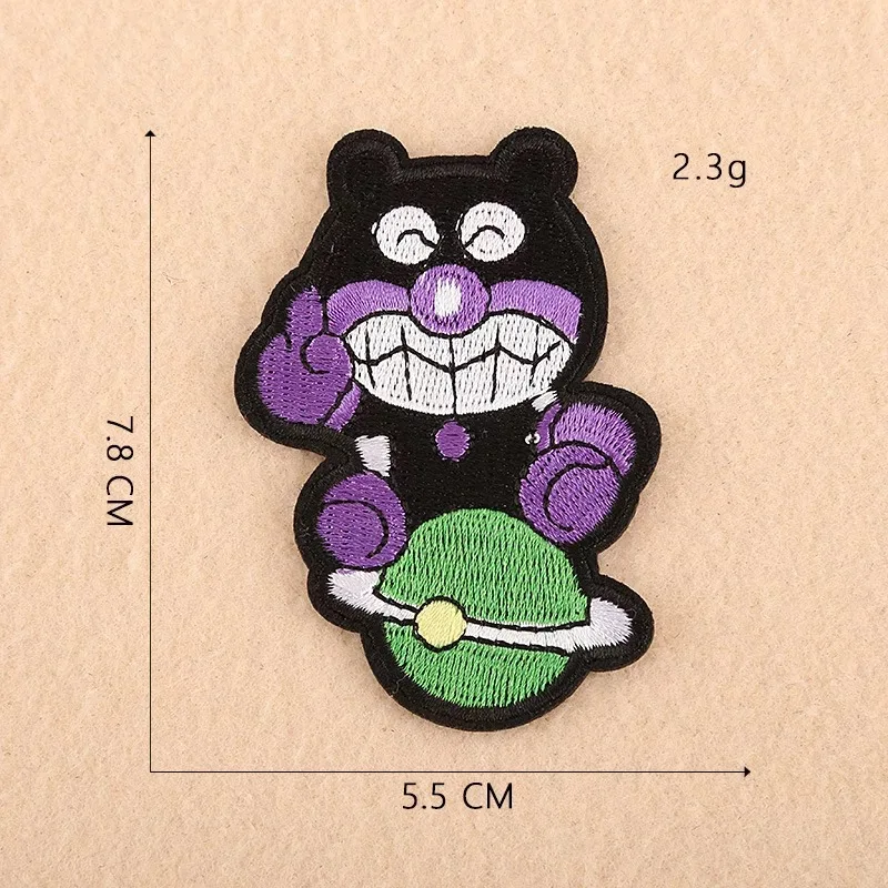 15 Мультяшные комиксы Anpanman, нашивки с железной вышивкой, нашивки для одежды, Diy наклейки, аксессуары для одежды - Цвет: 15
