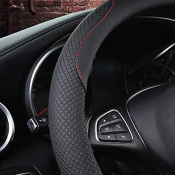 

For Ford/Land Rover/Lexus Steering wheel cover Protector Black Comfortable