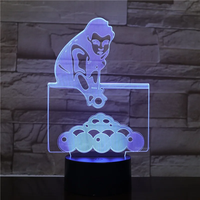 Fast Delivery 3D Lamp The Sport Billiards Battery Powered Personalized Gift for Children Led Night Light Lamp for Holiday Decor