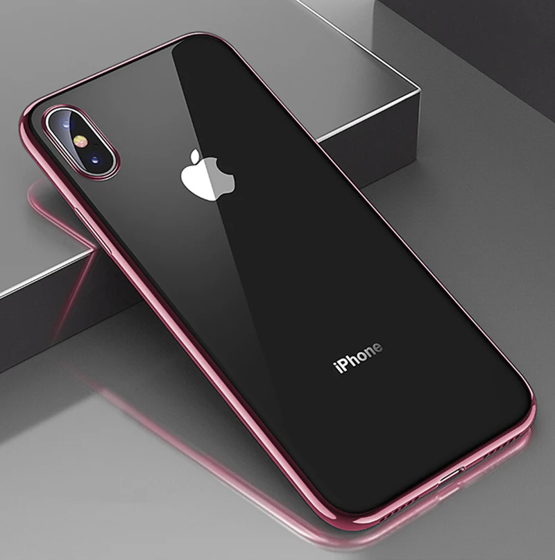 Чехол с покрытием для iPhone 7 8 Plus XR XS Max X 6 6s Plus 7 Plus, прозрачный силиконовый чехол, роскошный мягкий ТПУ чехол для телефона Aurora