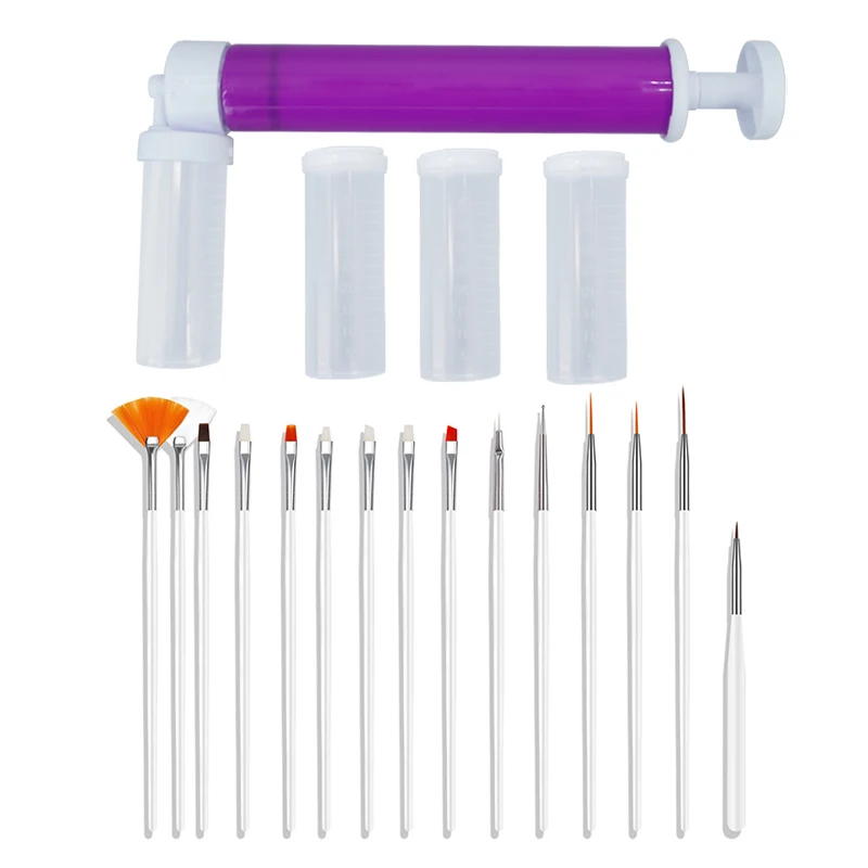 Purple With 15 Pens