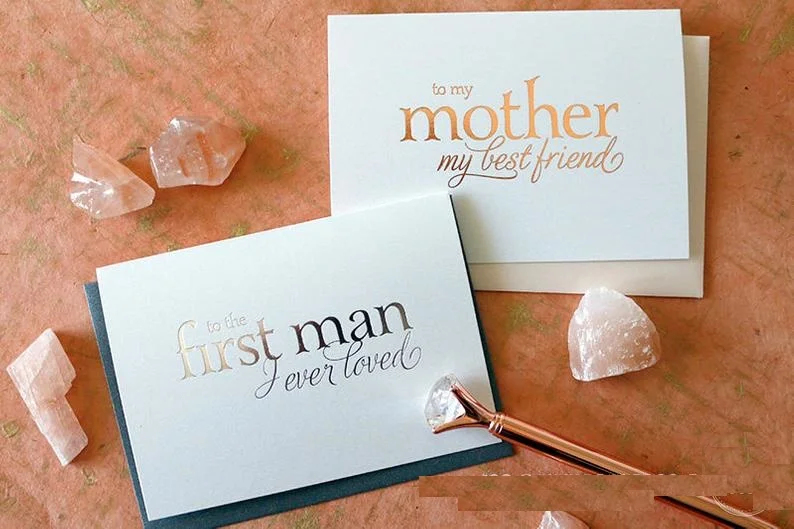 Свадебная открытка из фольги розового золота на заказ для вашего будущего, подарочные открытки для родителей жениха, пригласительные открытки для подружки невесты