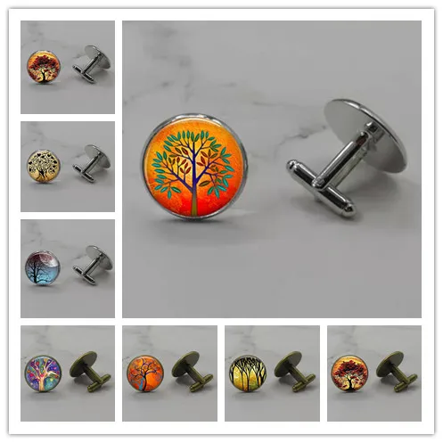 Tree of Life Men's Cufflinks Best Set Wedding Shirt Accessories | Украшения и аксессуары