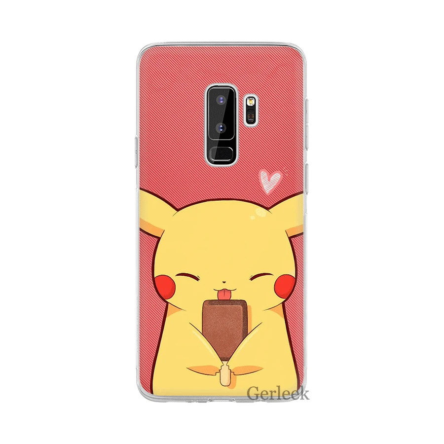 H5 Чехол для телефона для samsung Galaxy M10 M20 M30 M40 S6 S7 край S8 S9 S10 S10e Plus Note 8 9 S3 S4 S5 твёрдая обложка с рисунком Пикачу - Цвет: H5