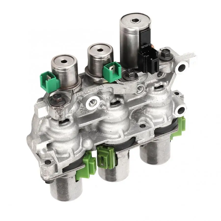 Transmission Solenoid Block Control Unit Module Fit for Ford 4F27E Fit for FNR5 5 Speed Main Valve Bodies Silver