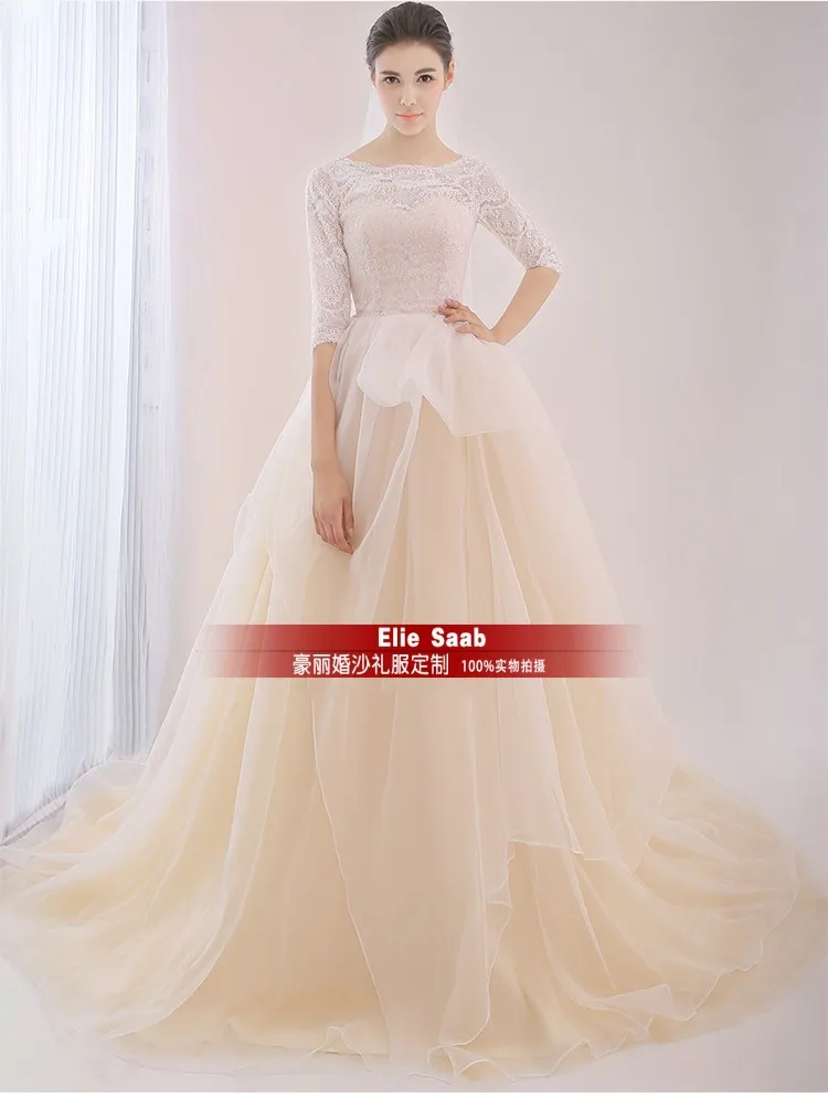 

casamento romantic vestido de noiva renda fashionable sexy lace organza ball bridal gown free shipping mother of the bride dress