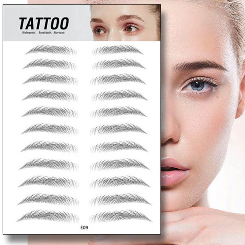 

3D Eyebrow Sticker Bionic Brow Tattoo Eyebrow Semi-Permanent Water Transfer Waterproof Embroidery Eyebrow Sticker Eyebrow Shape