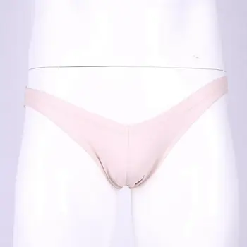 

Men Briefs Sexy Low-rise Latex PU Bikini Briefs Underwear Tight Soft Breathable Pleated Men Panties