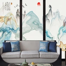 Стеклянные наклейки с открытым носком, самоклеющиеся пейзажные картины, пейзаж, окно, китайский ветер, окно для ванной, бумага, матовая фольга