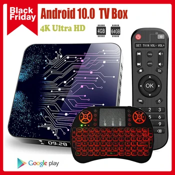 

2020 Vmade 4K Ultra HD Android 10 TV Box RK3318 4G 64G WiFi Set Top Box TV Receiver Support IPTV YouTube Media Player