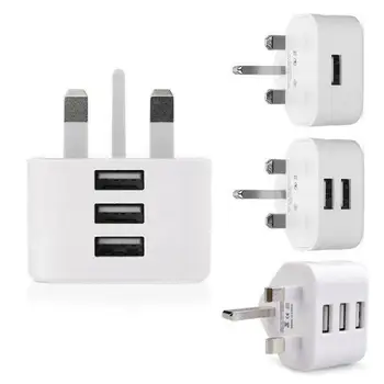 

Universal 1/2/3-Port USB UK Plug 3 Pin Wall Charger For Samsung Phone with Ports 1/2/3 Adapter S9 USB X Charging Travel Cha N8Y