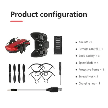 

Mini Foldable WiFi FPV RC Drone with HD Camera RC Helicopter Aircraft Altitude hold Aerial Video Toys For Kid