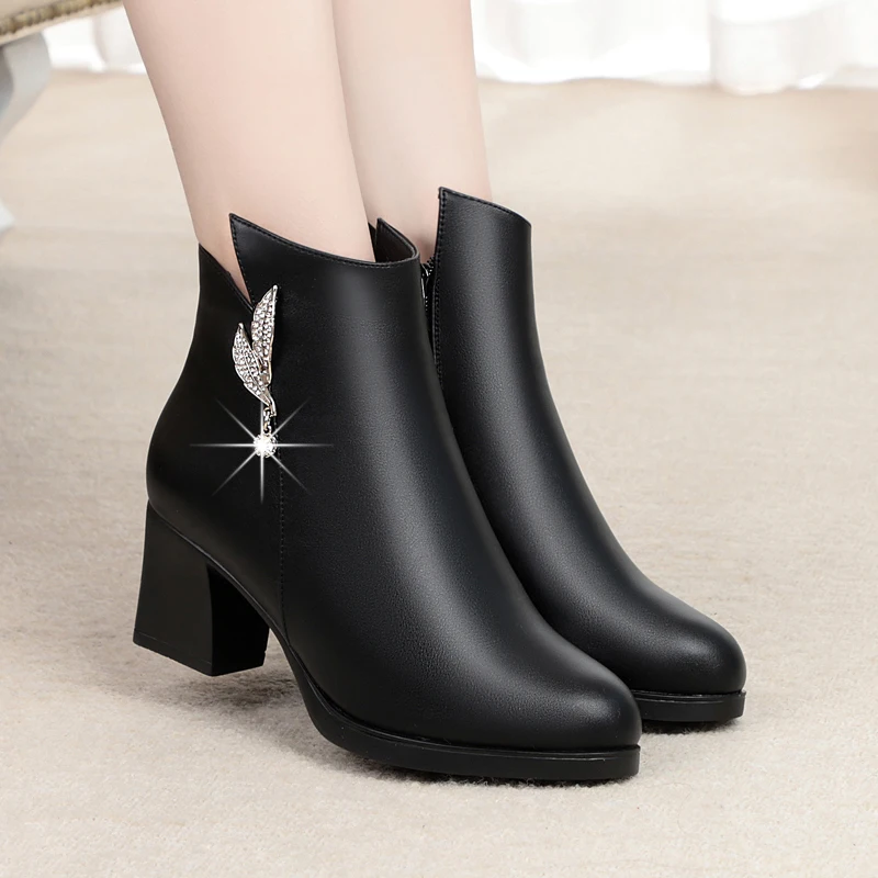 Женская прогулочная обувь из микрофибры; теплые зимние ботинки; женские ботильоны; женские короткие теплые зимние ботинки; botas