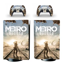  Metro Exodus PS5 Standard Disc Skin Sticker Decal Cover for PlayStation 5 Console and 2 Controllers PS5 Disk Skin Vinyl 