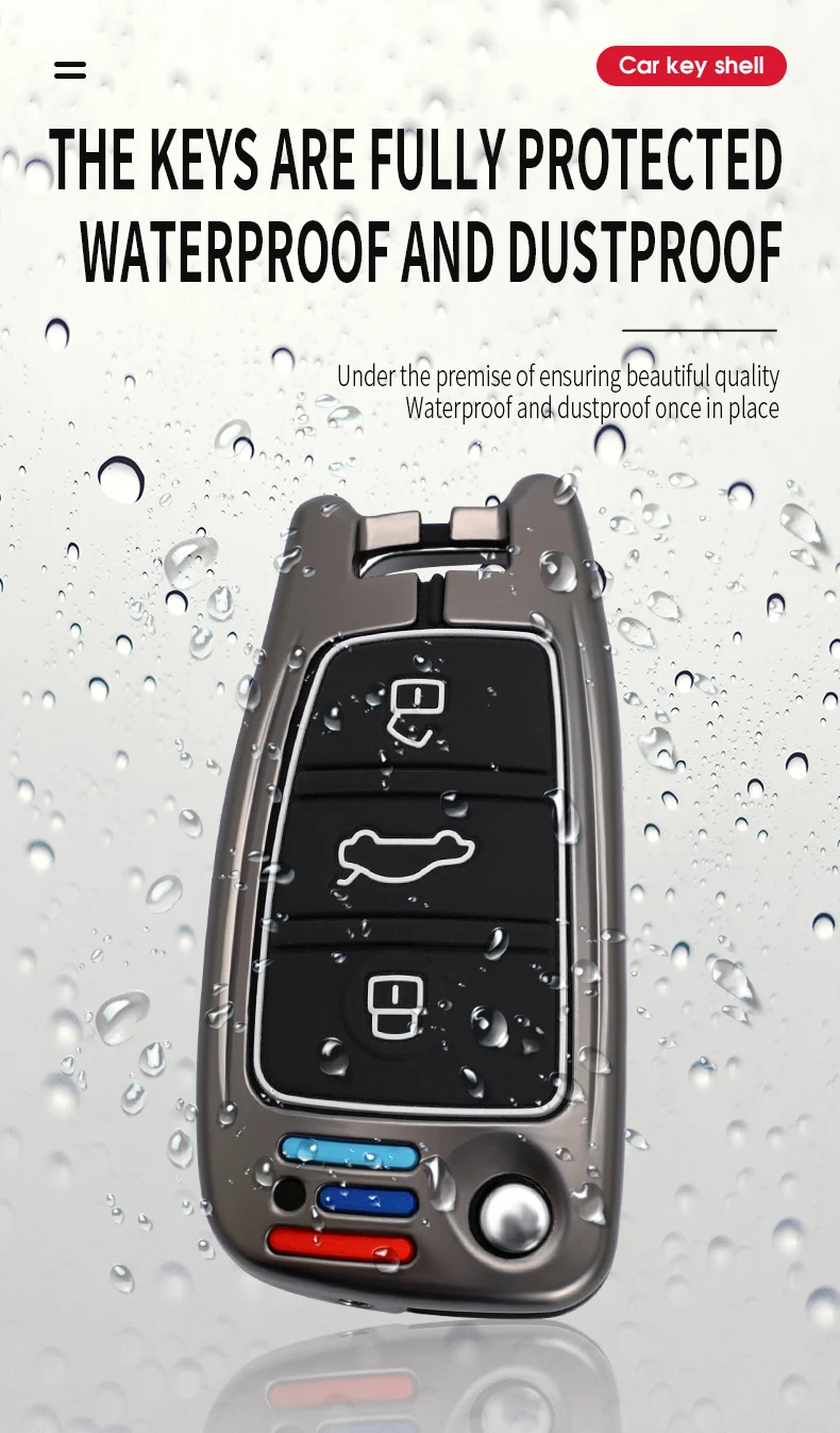 In Lega di zinco Custodia/cover per Chiave/telecomando Per Audi A3 A4 A5 C5 C6 8L 8P B6 B7 B8 C6 RS3 Q3 Q7 TT 8L 8V S3 Accessori 17 In Lega di zinco Custodia/cover per Chiave/telecomando Per Audi A3 A4 A5 C5 C6 8L 8P B6 B7 B8 C6 RS3 Q3 Q7 TT 8L 8V S3 Accessori - H079e1cf688604b82b58fa5a27a7d0ac2h