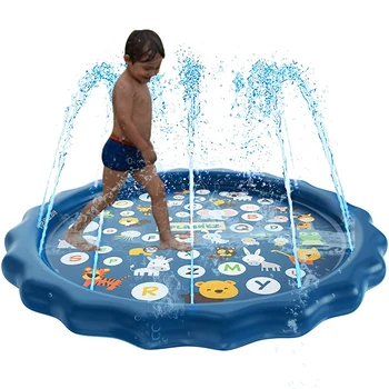 

68 Inch Inflatable Splash Pad Sprinkler Splash Play Mat for Kids Outdoor Party Swimming Pool Water Sprinkler Toys