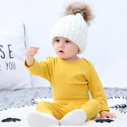 Ensemble de vêtements chauds d'hiver pour bébés filles et garçons, 2 pièces 