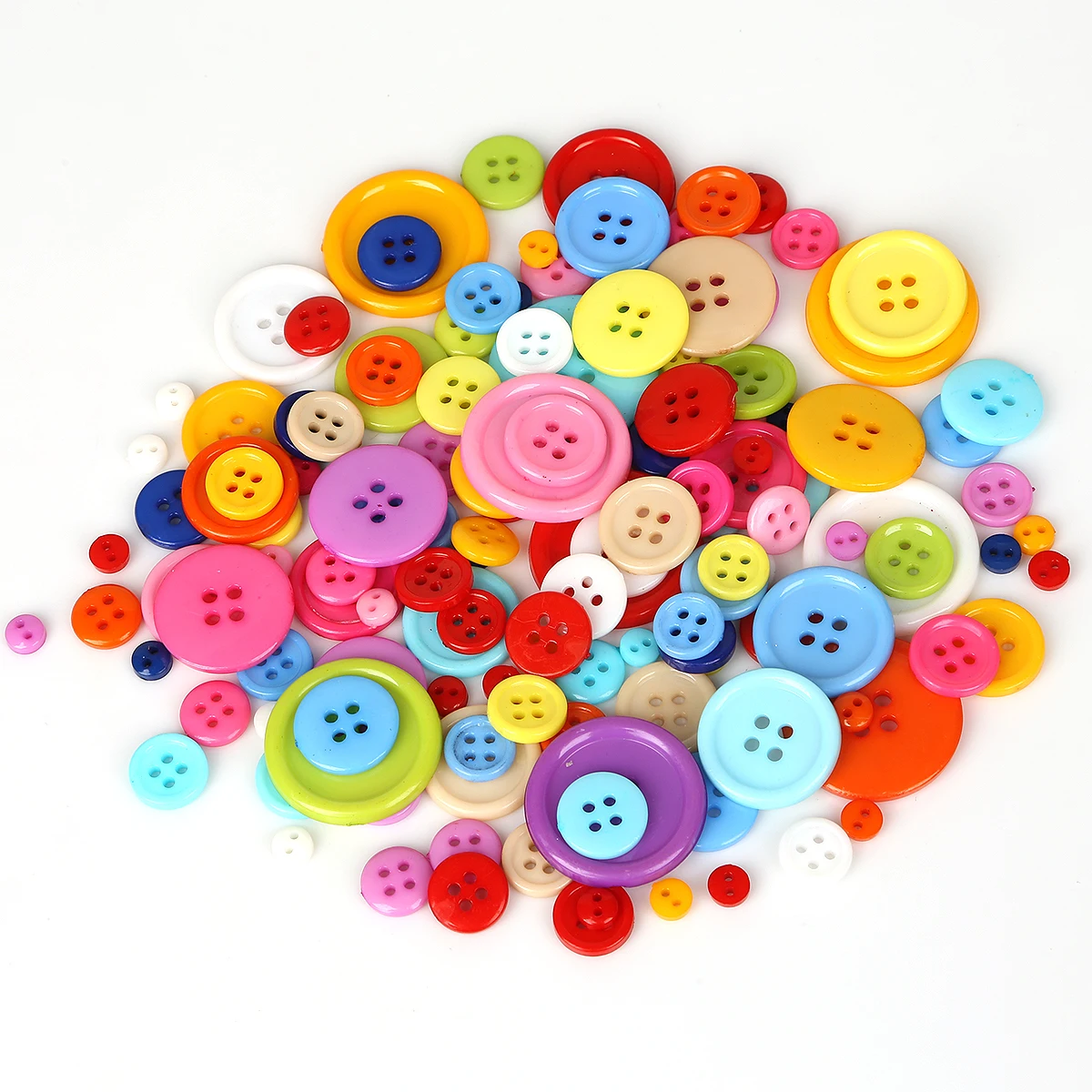6 x Pale Blue Gingham Resin Flatback Buttons 2 Hole 15mm diameter