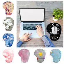  Wrist Rest Mouse Pad Silicone Ergonomic Hand Support Non Slip Gaming Mice Mat Soft Mousepad for Desktop PC Laptop Computer 