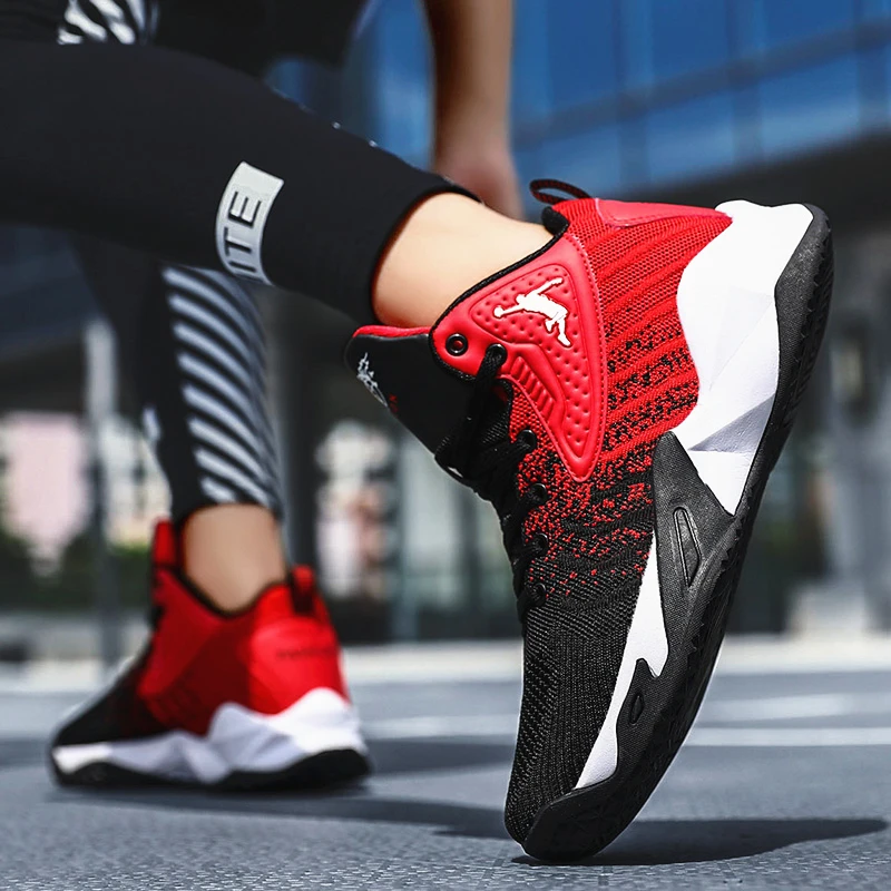 Баскетбольная обувь для мужчин Jordan Air Cushion баскетбольные кроссовки с высоким берцем Противоударная парная обувь Нескользящая Jordan Basket обувь