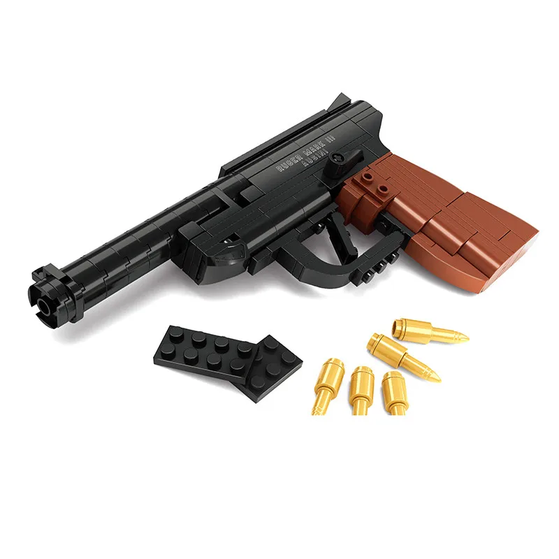 Строительные блоки для мальчиков 118 шт. пистолет Ruger Mark 3 набор пистолетов
