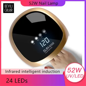 

52W Nail Lamp Infrared intelligent induction 24 LED/UV Double light source lamp beads Dry quickly and efficiently in 30s