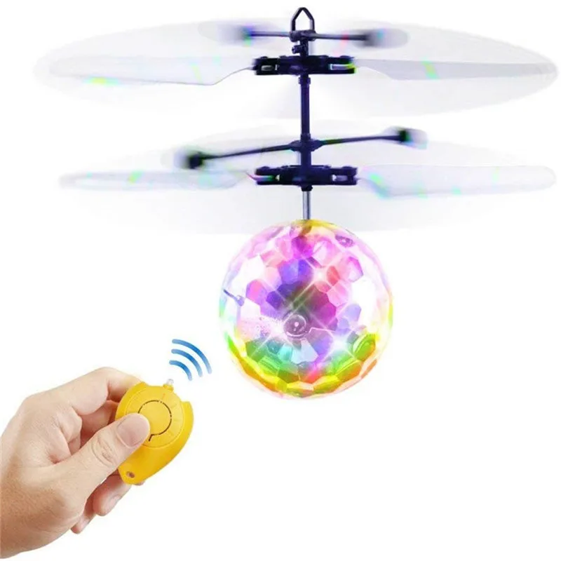 Летающий мяч, детские игрушки дистанционного Управление вертолет мини-Дрон Магия летающие радиоуправляемые игрушки сумку в комплекте, украшенная блестящими светодиодный свет весело гаджеты