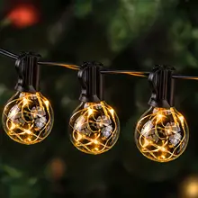 G40 Globe String Lights Christmas Festoon Bulb Fairy Lamp 7.5M 25FT Waterproof Patio Strings Light Outdoor Decoration for Garden