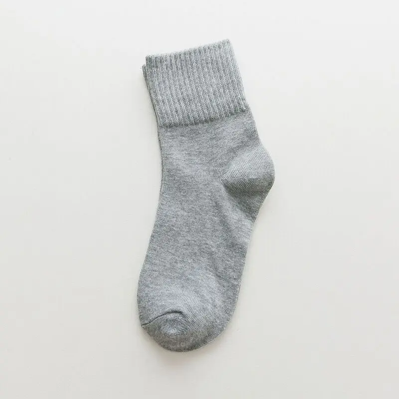 3Pairs/lot=6Pieces Autumn Solid Color Wild Winter Socks Fashion Female Threaded Long Tube Woman Cotton Socks