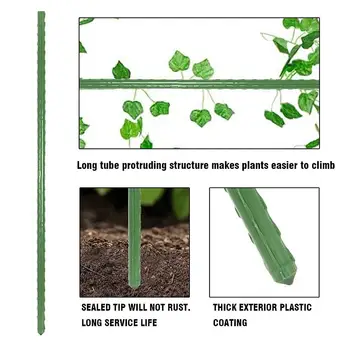 

30cm Climbing Vine Rack Plant Potted Support Frame Plastic Coated Steel Flower Vegetables Decorative Trellis Bracket 1Pc