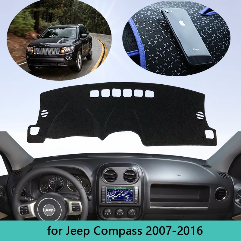 Крышка ковра для приборной панели автомобиля Jeep Compass MK1 MK49 2007 ~ 2016 Dash коврик