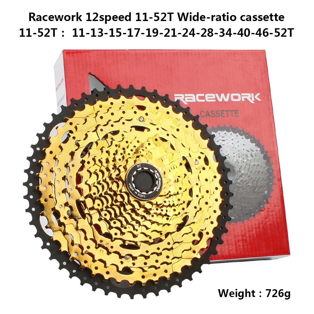 RACEWORK 10 11 12 скоростная кассета свободного хода велосипеда 11-42T 46T 50T 52T звездочки велосипед свободное колесо горный велосипед