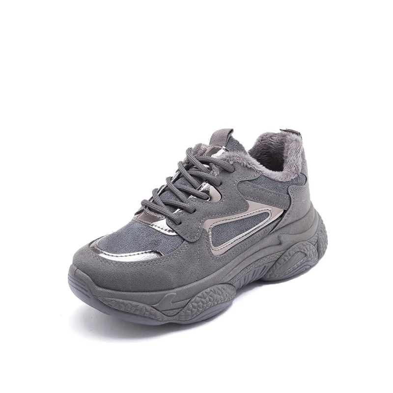 Thin Gray Jookrrix/; женская модная удобная обувь на танкетке; женская повседневная обувь на толстой подошве; черные кроссовки на массивном каблуке - Цвет: Thin Gray