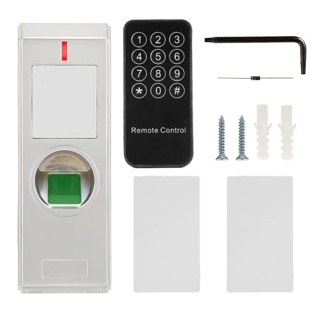 RFID контроллер доступа двери Автоматический Металлический IP66 водонепроницаемый отпечаток пальца доступа контроллер двери 125 кГц считыватель ID карт