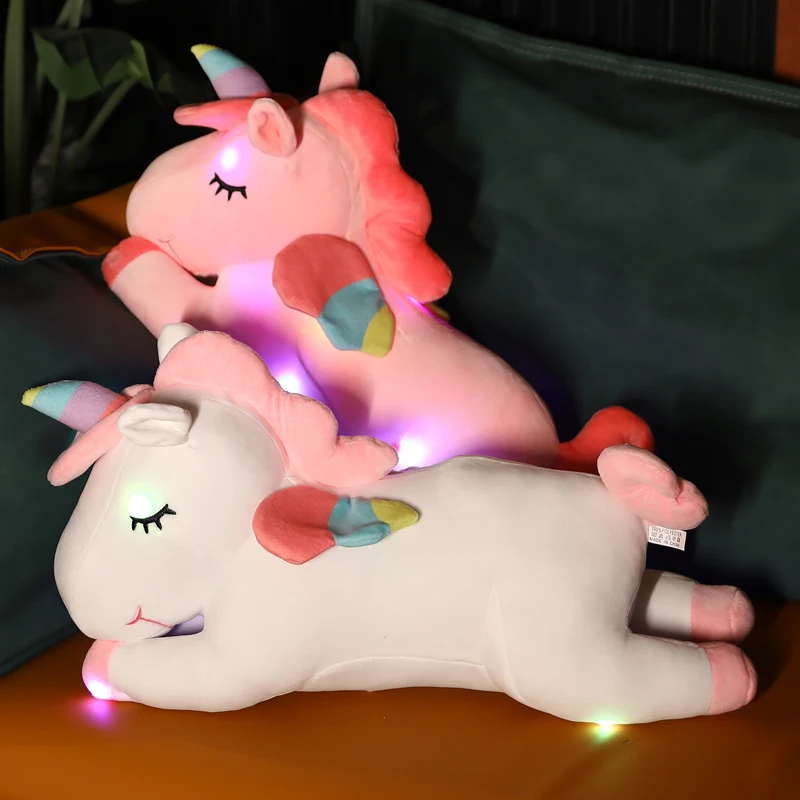 Glowing LED Light Unicorn Plush Toy for Kids