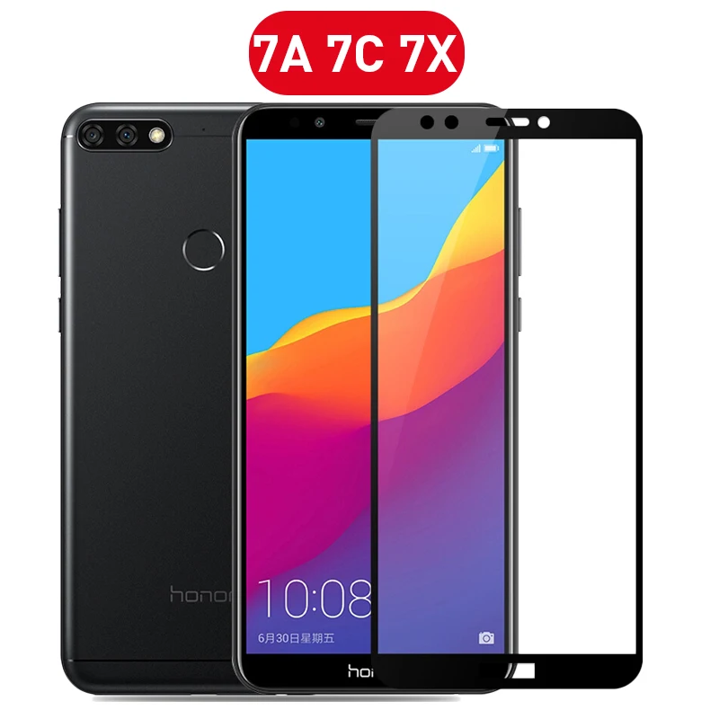 Защитное стекло для huawei Honor 7A 3D закаленное стекло на Hono 7A 7C 7X7 A Honer A7 Honor7a Dua-L22 пленка безопасная защита экрана