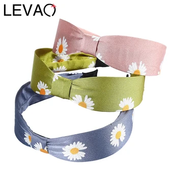 

LEVAO New Satin Headbands Knot Print Hairband Bezel Turban Girls Hair Accessories Hair Hoops for Women Hair Jewelry Head Bands