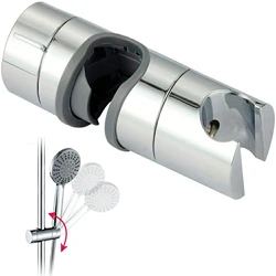 Eplacement Hand Shower Bracket For Slide Bar 18-25mm Adjustable Rail Shower Head Holder, Chrome Finished Shower Head Holder