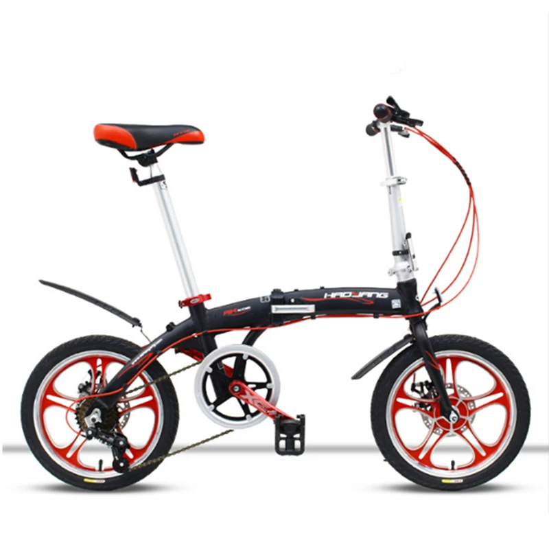 Super light Aluminum Alloy Folding Bike 16 inch wheel rim 6 Speed Disc Brake Foldable Cycling Bicycle Mini Bicicleta BMX
