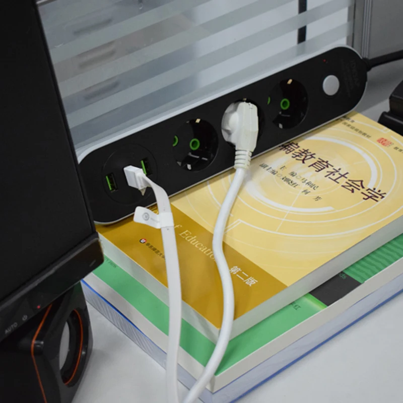 Новые Смарт USB Мощность розеток штепсельная вилка европейского стандарта 3