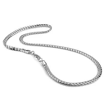 

Fashion man sterling silver necklace pendant 6mm51cm solid 925 silver necklace The boy brief paragraph silver chain jewelry