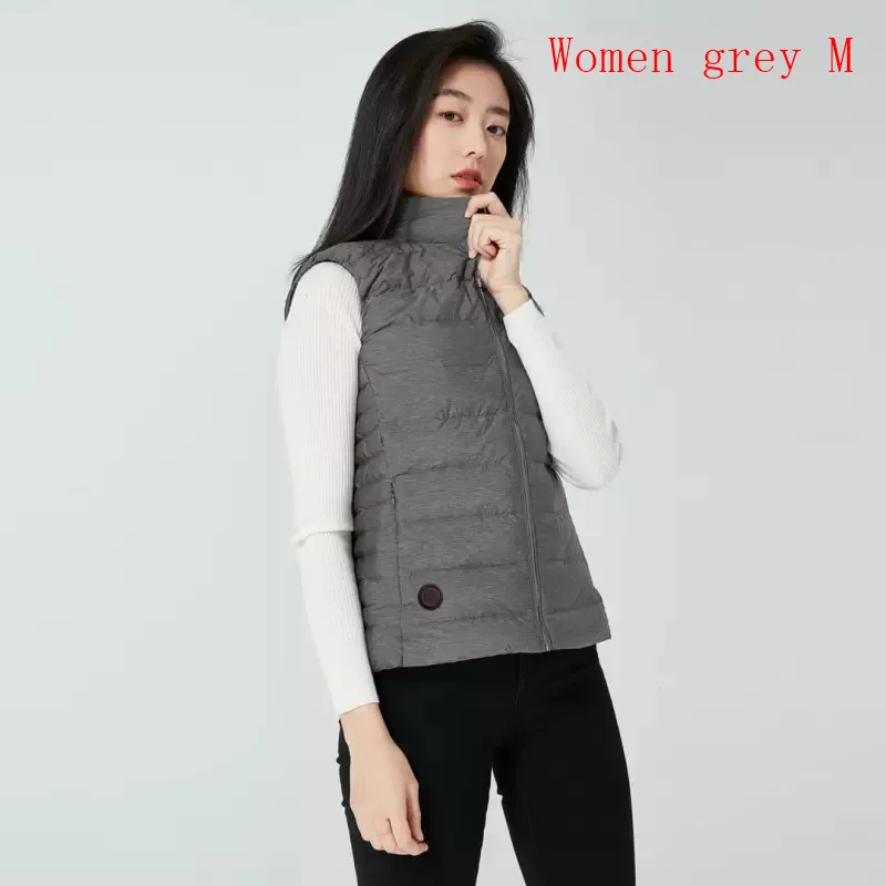 Women grey M Xiaomi Mijia Графеновый умный температурный контроль жар гусиный пух жилет Пара моделей 4 файла контроль температуры плагин - Цвет: Women grey M