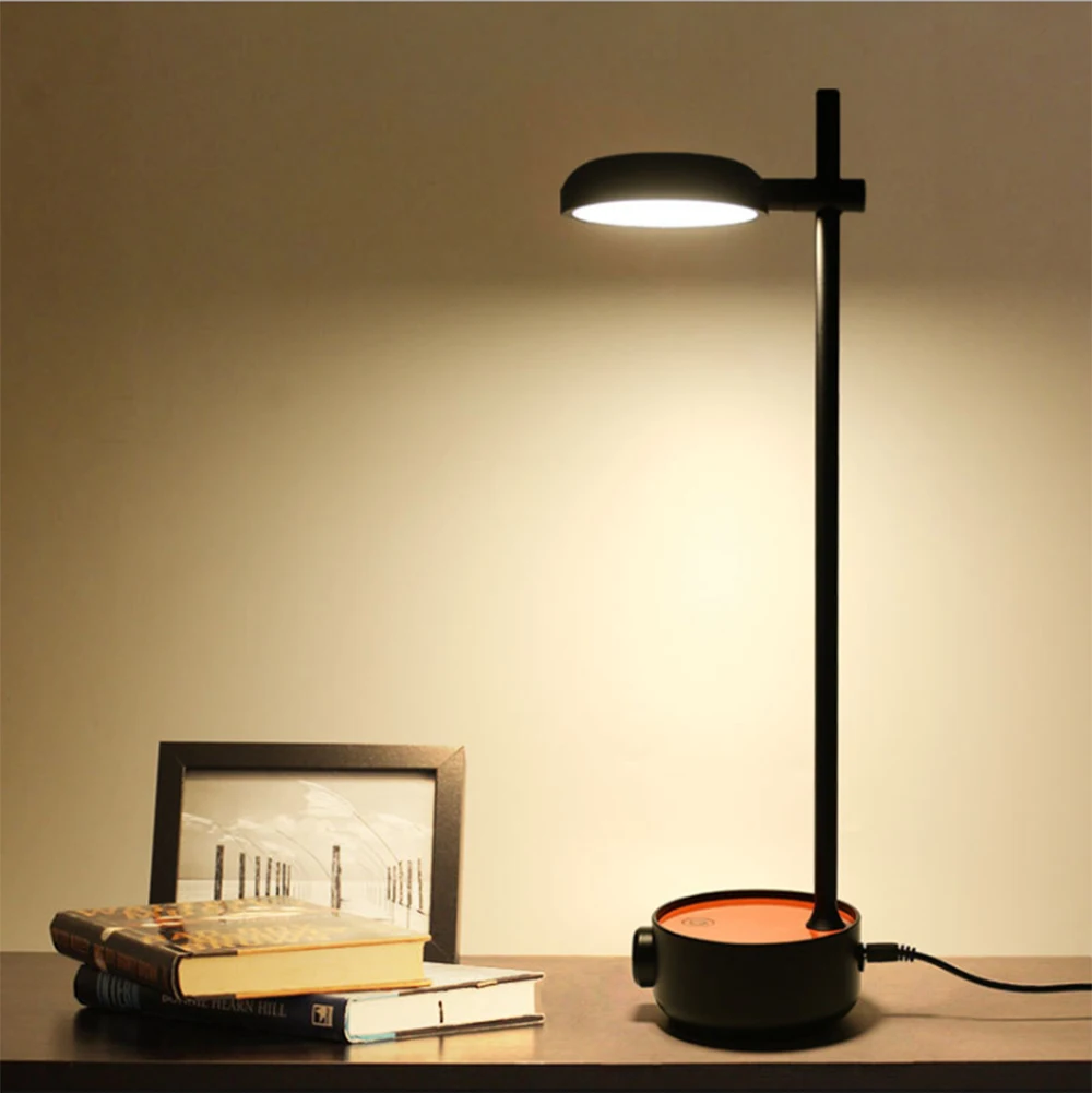 zerouno led book light stepless dimmable eu us plug hotel home bedroom reading night lights rotating lamp head table lamps 1